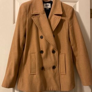 Tan Wool Peacoat Old Navy